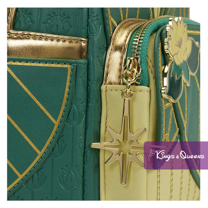 Disney Loungefly Backpack Princess Frog Tiana Dress Lotus WDBK4424