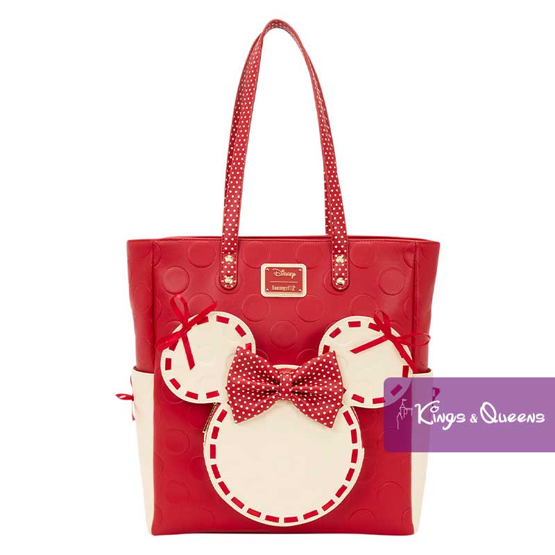 Disney Loungefly Tote Bag Minnie Rock Dots WDTB3442