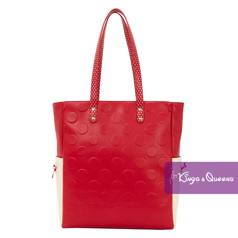 Disney Loungefly Tote Bag Minnie Rock Dots WDTB3442