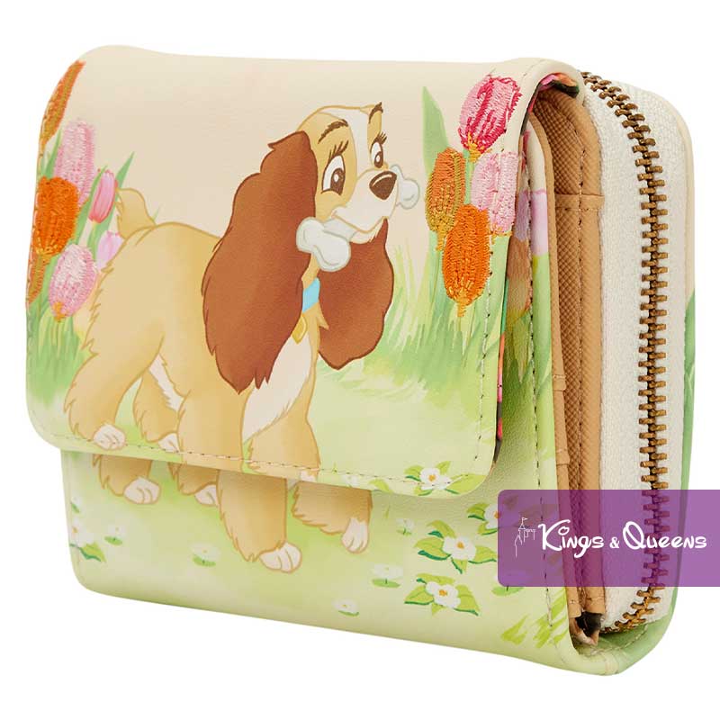 Disney Loungefly Wallet Lady Tramp Tulips WDWA2293