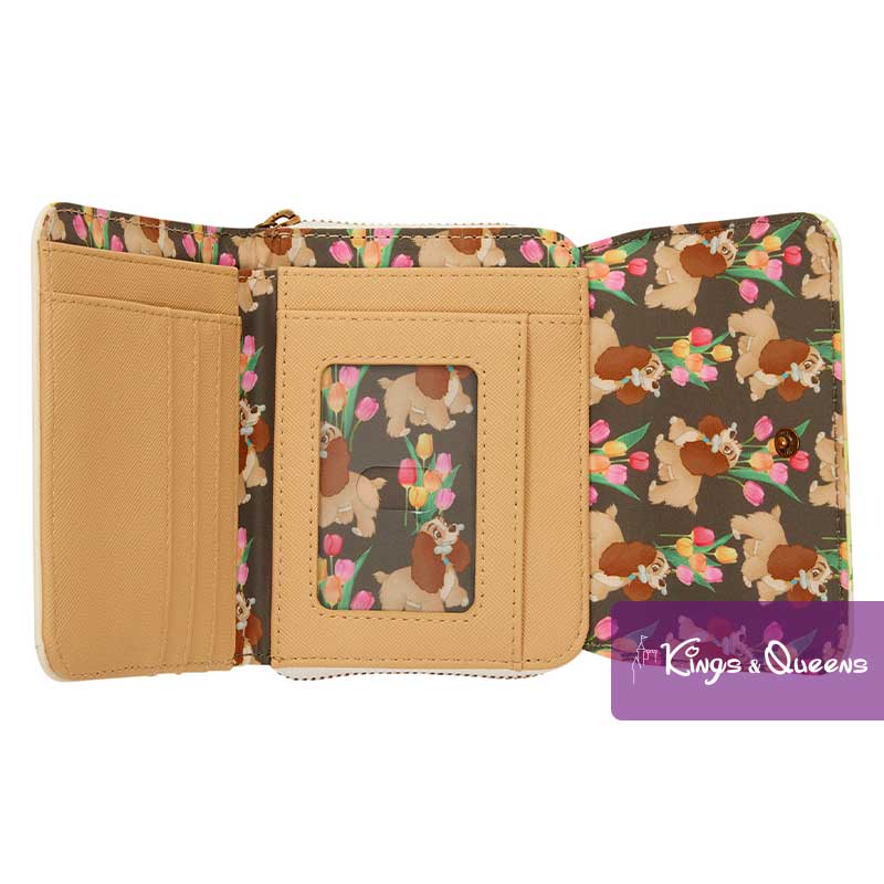 Disney Loungefly Wallet Lady Tramp Tulips WDWA2293
