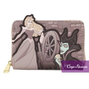 Disney Loungefly Wallet Sleeping Beauty Aurora Maleficent Spinning Wheel WDWA2295