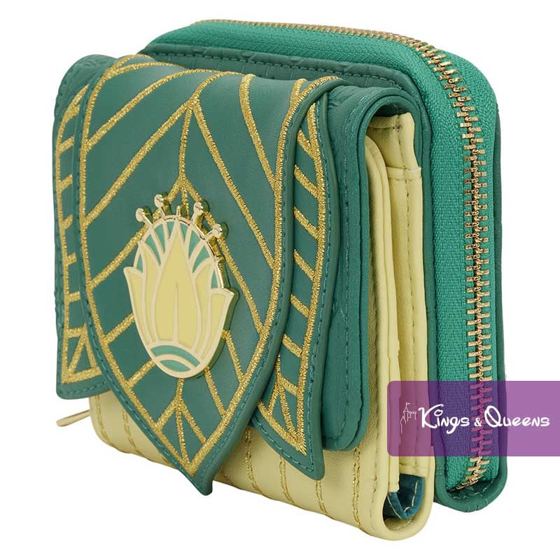 Disney Loungefly Wallet Princess Frog Tiana Dress Lotus WDWA3583