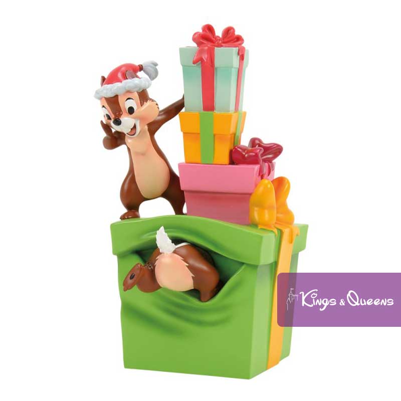 Disney Showcase Figurine Christmas Holiday Chip Dale Present 6017370