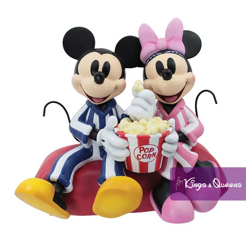 Disney Showcase Figurine Mickey Minnie Pyjamas Movie Night Popcorn 6018078