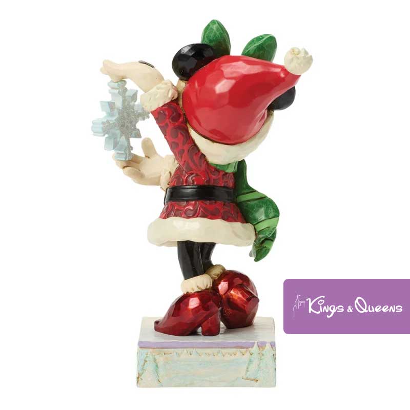 Disney Traditions Jim Shore Figurine Christmas Minnie Snow Unique 6018710