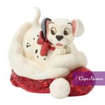 Disney Traditions Jim Shore Figurine Christmas Santa Hat 101 Dalmatian Pup 6018719
