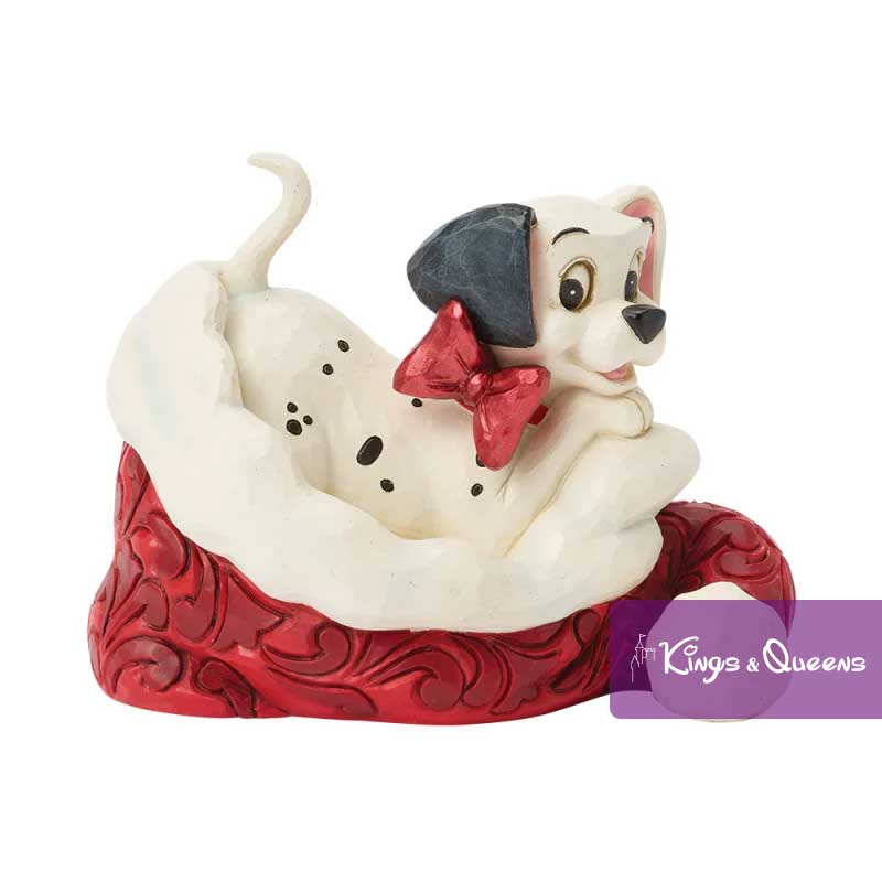 Disney Traditions Jim Shore Figurine Christmas Santa Hat 101 Dalmatian Pup 6018719