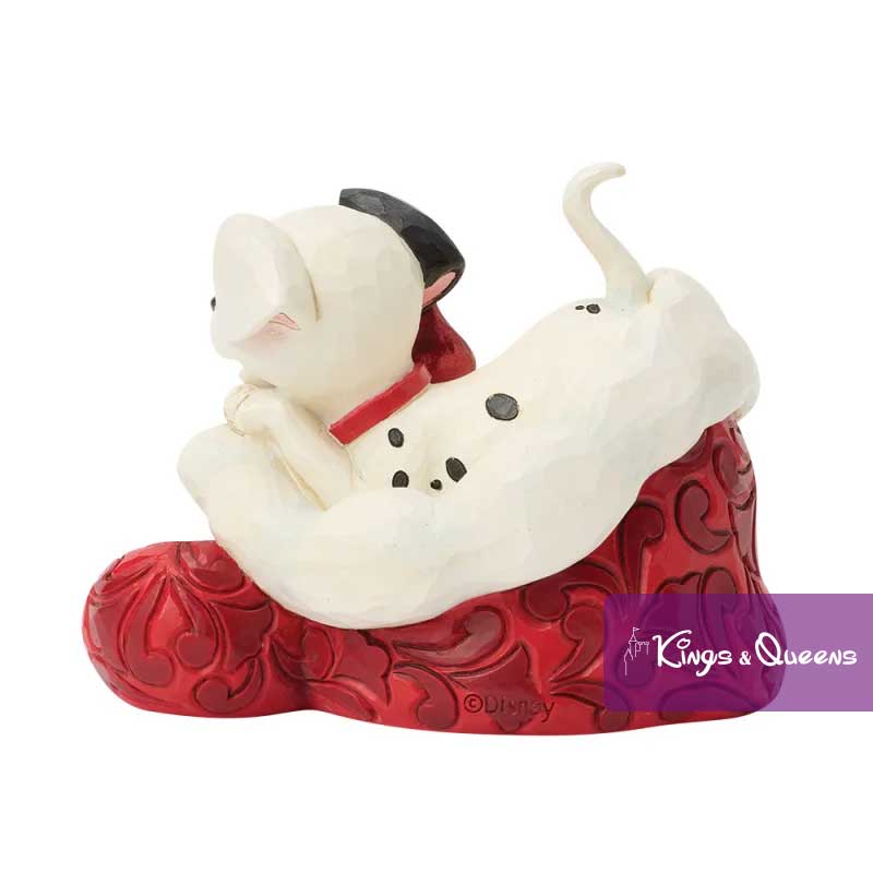 Disney Traditions Jim Shore Figurine Christmas Santa Hat 101 Dalmatian Pup 6018719