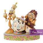 Disney Traditions Jim Shore Figurine Beauty Beast Lumiere Cogsworth Mrs Potts Chip Heart of The Castle 6018724