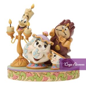 Disney Traditions Jim Shore Figurine Beauty Beast Lumiere Cogsworth Mrs Potts Chip Heart of The Castle 6018724