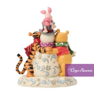 Disney Traditions Jim Shore Figurine Holiday Winter Christmas Winnie Pooh Piglet Tigger Snowman 6018716