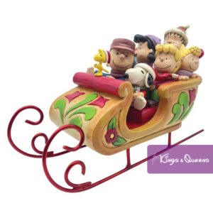 Peanuts Jim Shore Snoopy Woodstock Sleigh Christmas Charlie Brown Linus 6018692
