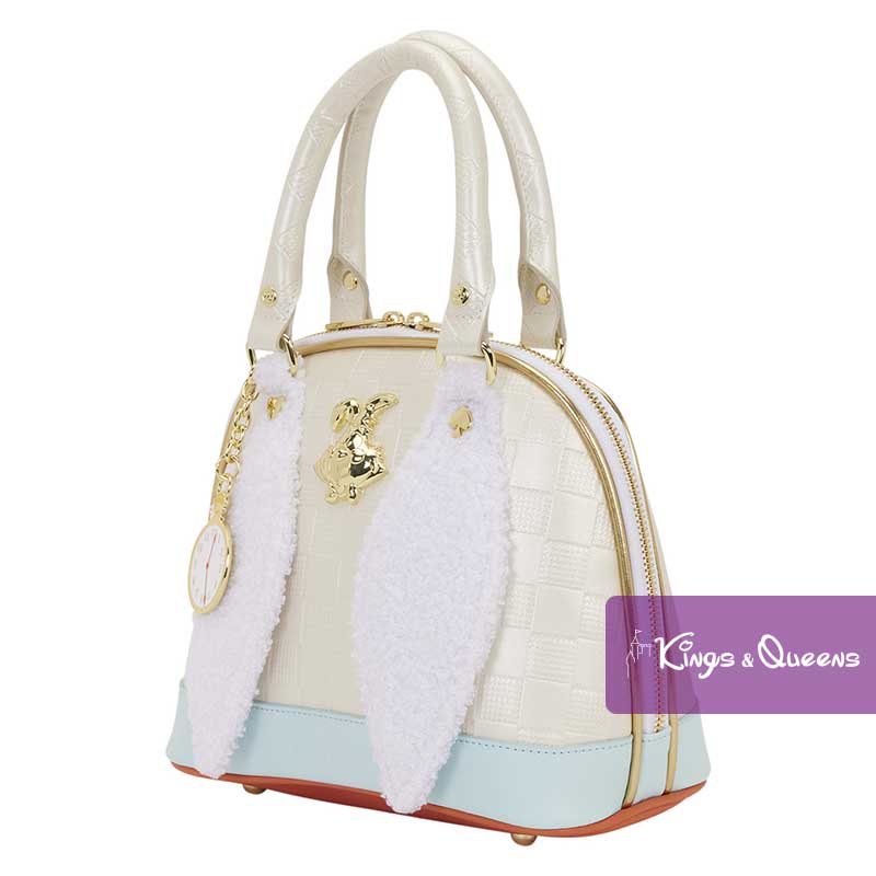 Disney Loungefly Hand Bag Alice Wonderland White Rabbit WDTB3464