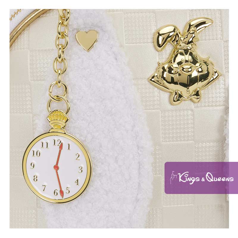 Disney Loungefly Hand Bag Alice Wonderland White Rabbit WDTB3464