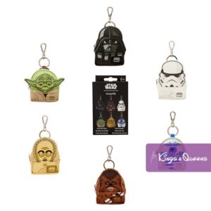 Disney Star Wars Loungefly Bag Charms Yoda Darth Vader Chewbacca Stormtrooper R2D2 C3PO STCB0002