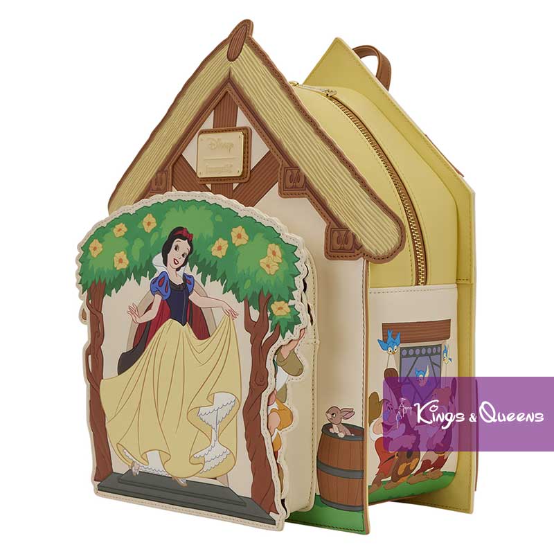 Disney Loungefly Backpack Snow White Seven Dwarfs Cottage WDBK4488