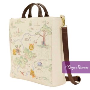 Disney Loungefly Tote Crossbody Bag Pin Winnie the Pooh Hundred Acre Wood Map Tigger Eeyore Piglet WDTB3483