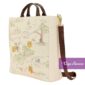 Disney Loungefly Tote Crossbody Bag Pin Winnie the Pooh Hundred Acre Wood Map Tigger Eeyore Piglet WDTB3483