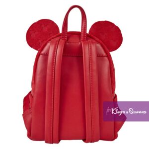 Disney Loungefly Backpack Mickey Mouse Burnout Ears Red WDBK4028