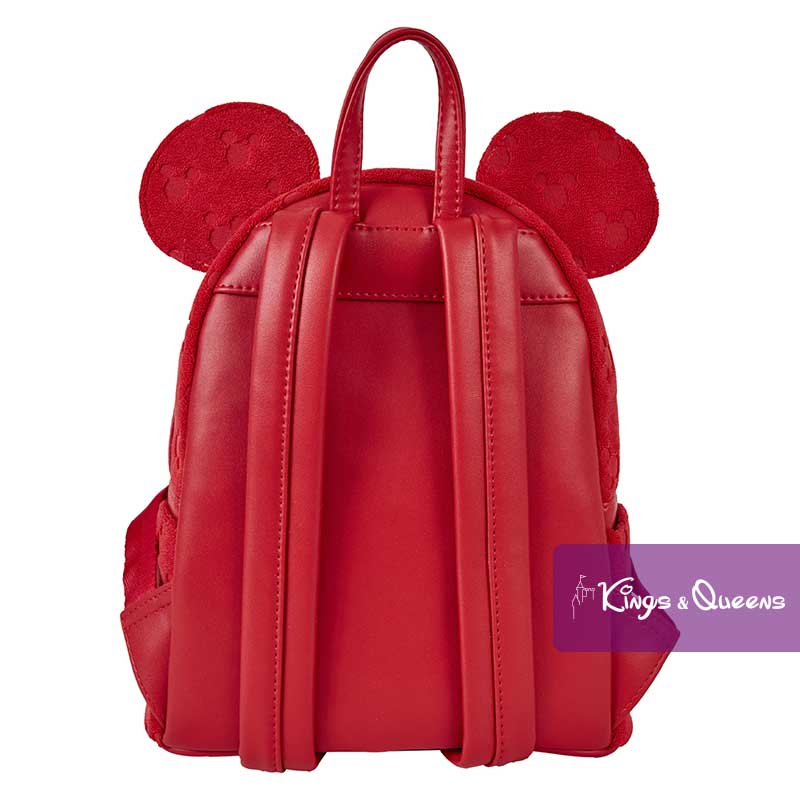 Disney Loungefly Backpack Mickey Mouse Burnout Ears Red WDBK4028