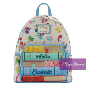 Disney Loungefly Backpack Princess Fairytale Book Little Mermaid Beauty Beast Cinderella Sleeping Snow White WDBK2229