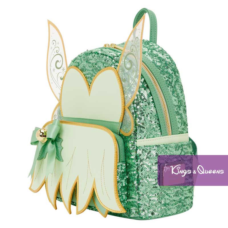Disney Loungefly Backpack Fairy Tinker Bell Peter Pan Holiday Sequin WDBK4268