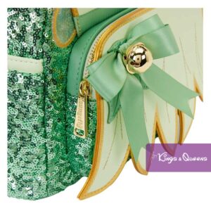 Disney Loungefly Backpack Fairy Tinker Bell Peter Pan Holiday Sequin WDBK4268