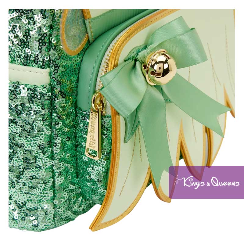 Disney Loungefly Backpack Fairy Tinker Bell Peter Pan Holiday Sequin WDBK4268