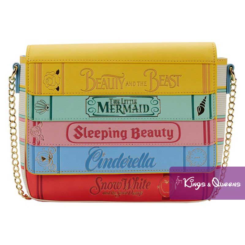 Disney Loungefly Crossbody Bag Princess Fairytale Book Little Mermaid Beauty Beast Cinderella Sleeping Snow White WDTB2499