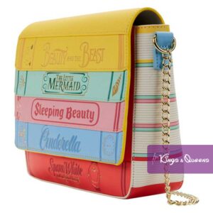 Disney Loungefly Crossbody Bag Princess Fairytale Book Little Mermaid Beauty Beast Cinderella Sleeping Snow White WDTB2499