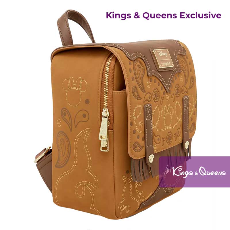 Disney Loungefly Backpack Exclusive Minnie Mouse Cowgirl Western Fringe WDBK4458