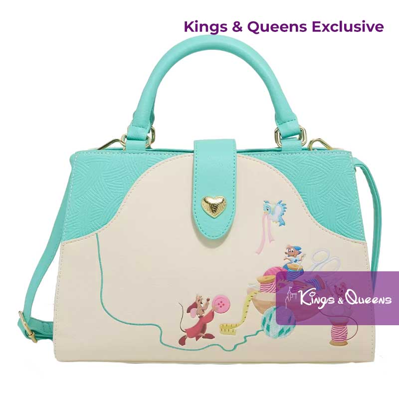 Disney Loungefly Exclusive Crossbody Bag Cinderella Mice Birds Jaq Gus Perla Mary WDTB3472