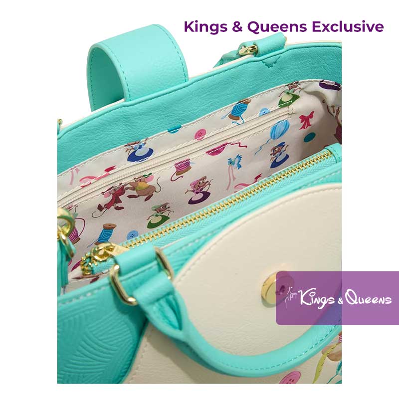 Disney Loungefly Exclusive Crossbody Bag Cinderella Mice Birds Jaq Gus Perla Mary WDTB3472