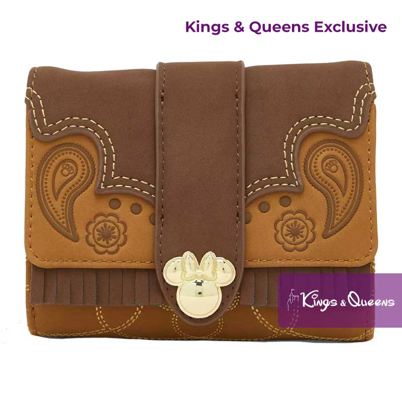 Disney Loungefly Wallet Exclusive Minnie Mouse Cowgirl Western Fringe WDWA3595