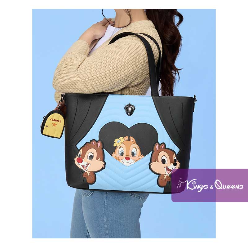 Disney Loungefly Tote Bag Chip Dale Clarice WDTB3504