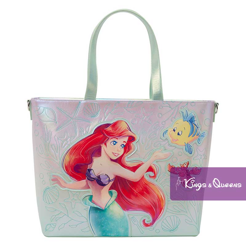 Disney Loungefly Tote Bag The Little Mermaid Ariel Flounder WDTB3509