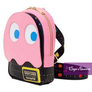 Pac Man Loungefly Crossbody Sling Bag Pink Ghost PCMTB0001