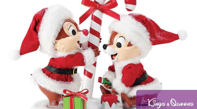 Disney Possible Dreams Department 56 Christmas Figurine Two Sweet Chip Dale Candy Cane 6017720