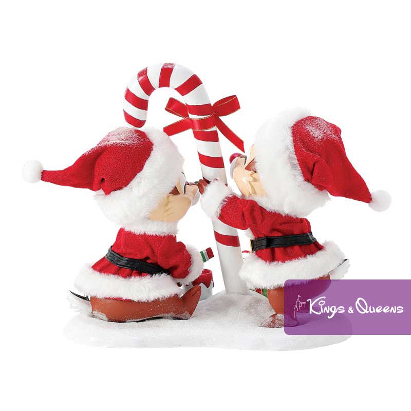 Disney Possible Dreams Department 56 Christmas Figurine Two Sweet Chip Dale Candy Cane 6017720