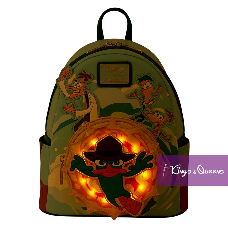 Disney Loungefly Backpack Phineas Ferb Perry Professor Doofenshmitz WDBK4552