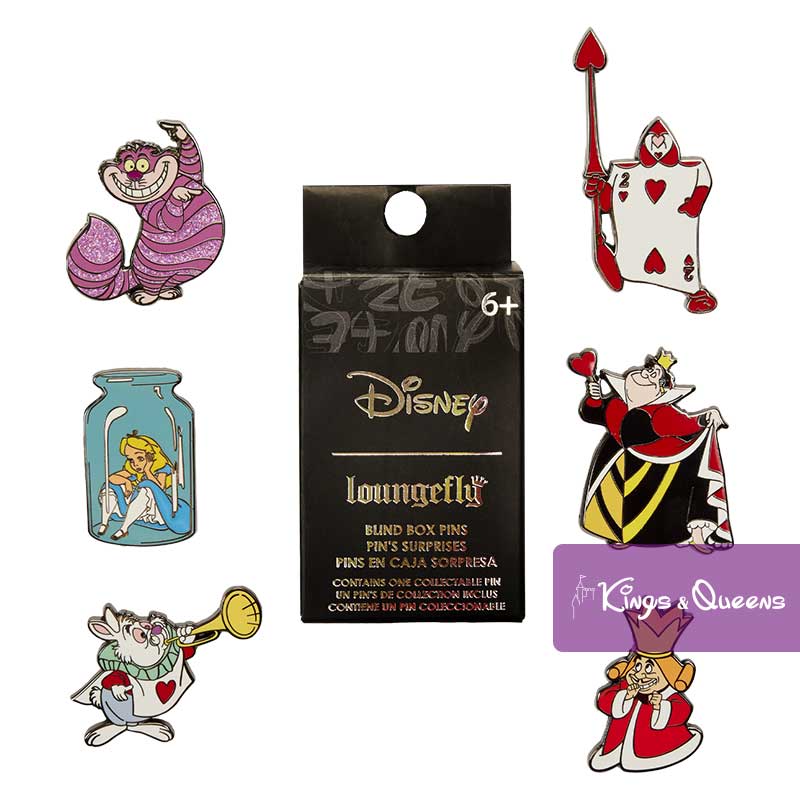 Disney Loungefly Mystery Box Pin Alice in Wonderland Queen of Hearts Cheshire Cat White Rabbit Card Guard WDPN2897