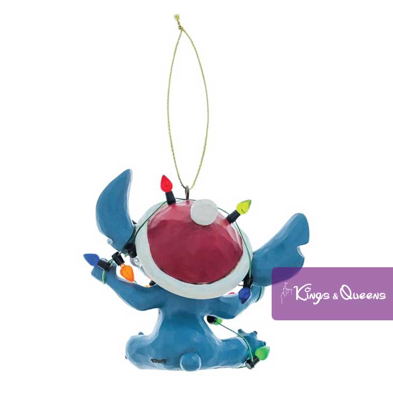 Disney Traditions Jim Shore Wrapped in Christmas Lights Hanging Ornament 6017542