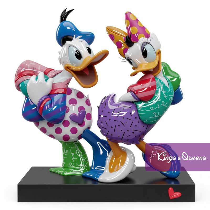disney_britto_donald_duck_daisy_love_6020360_1 Disney Romero Britto Figurine Donald Daisy Love 6020360
