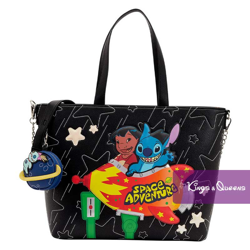 Disney Loungefly Tote Crossbody Bag Coin Purse Lilo Stitch Rocket Scrump WDTB3533