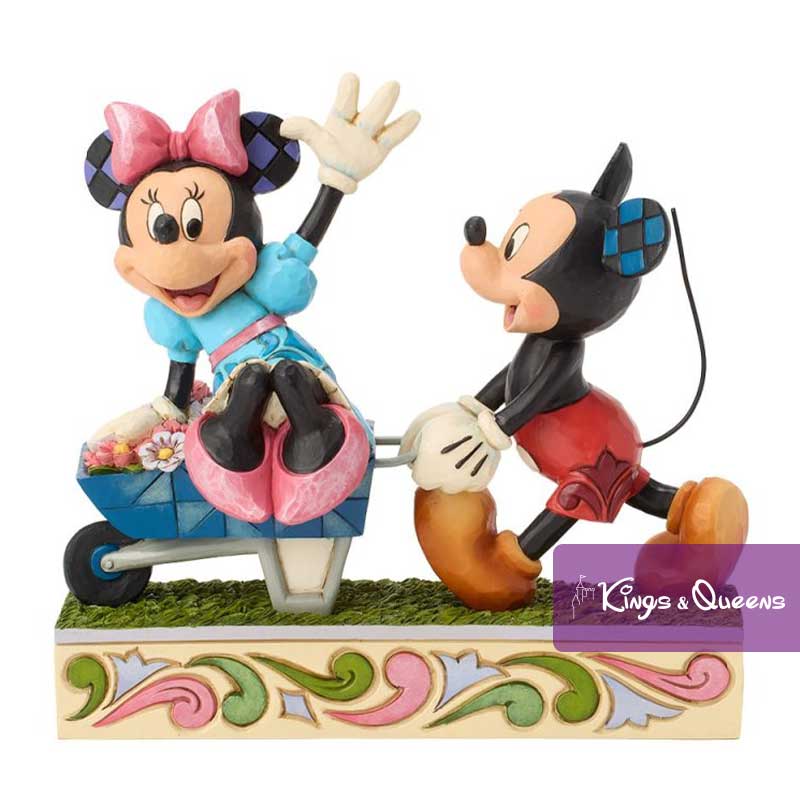 Disney Traditions Jim Shore Mickey Minnie Wheelbarrow 6019895